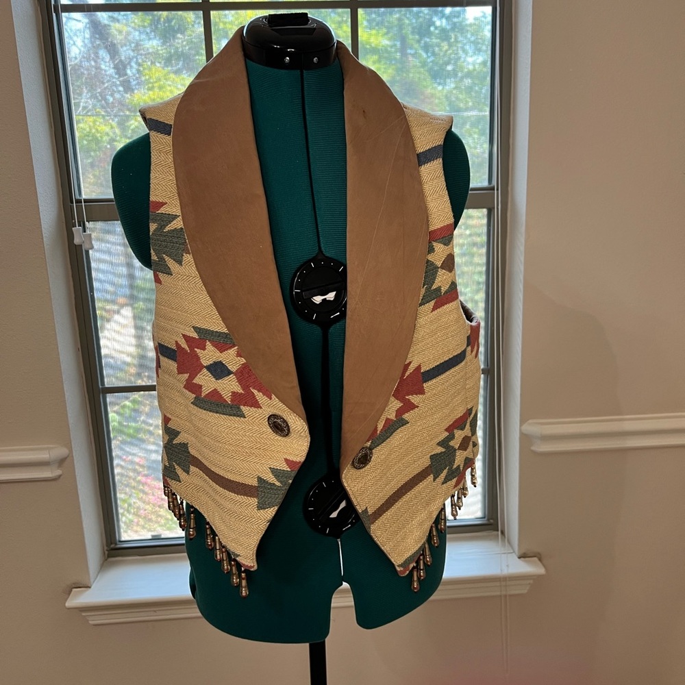 Super Cool Vintage Longhorn Western Tapestry Vest
